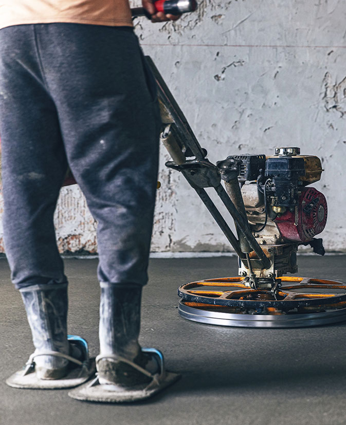 Concrete coating polished floor