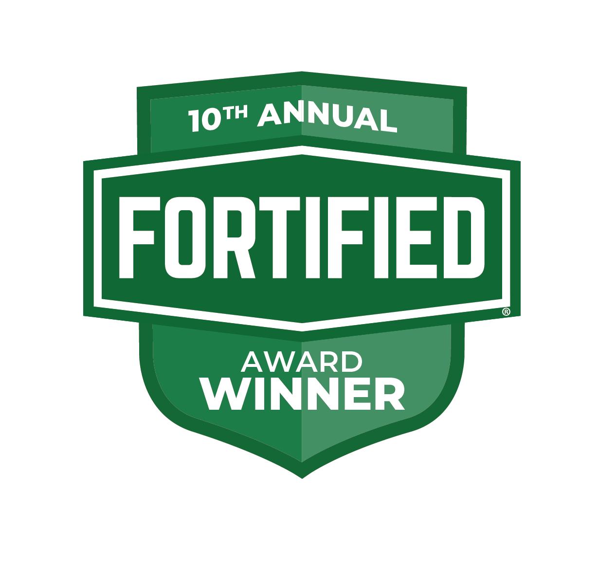 10th Annual FORTIFIED Award Winner logo